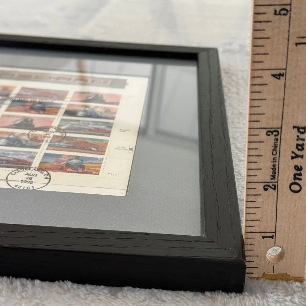 USPS All Aboard Train‎ Stamp Sheet 1999 First Day Issue Framed 33c Rail